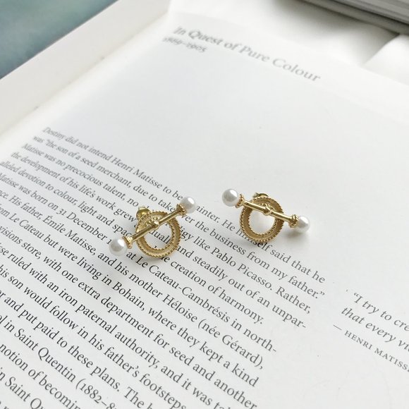 Pearl earrings with silver design ZBGJZB00162 - Picture 7 of 7